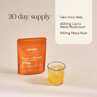 Sixways Lion's Mane Mushroom Powder, Mango, High Strength Lion's Mane, 30 Servings (150g), Sixways Focus & Elevate, Maca Root Mushroom Blend, Maca Root, Nootropics, Vitamin B12, Vegan