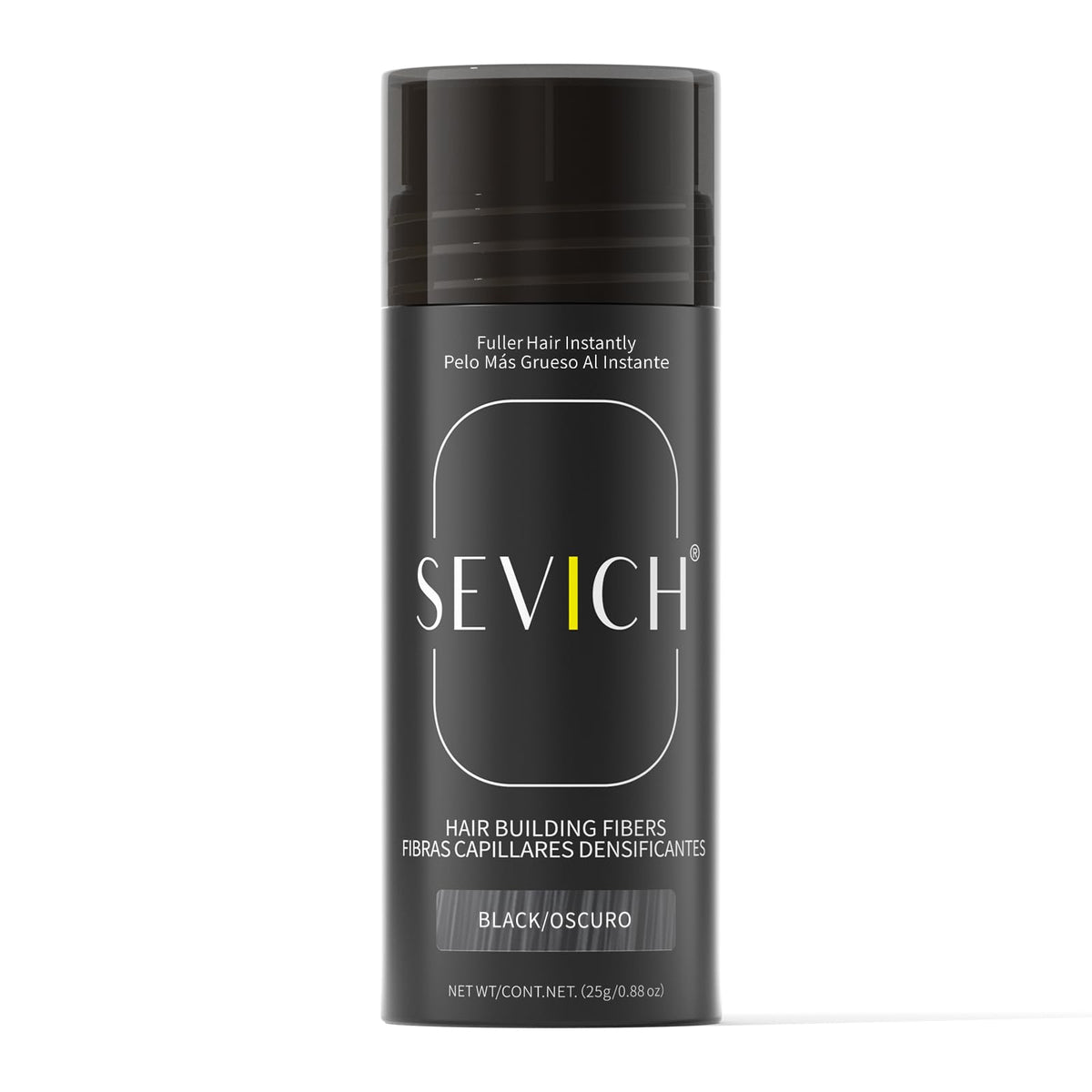 SEVICH Hair Building Fibers - Instant Hair Thickener for Thinning Hair Loss, Natural Keratin Powder for Men Women, Black 25g/0.88oz