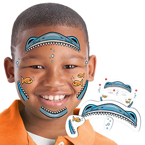 Tobar Fun Faces Temporary Tattoos (Shark Design)