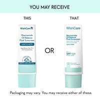 WishCare 5% Niacinamide Oil Balance Fluid Sunscreen SPF 50 PA++++ - Lightweight Matte Sunscreen SPF 50 for Oily Skin & No White Cast 50g