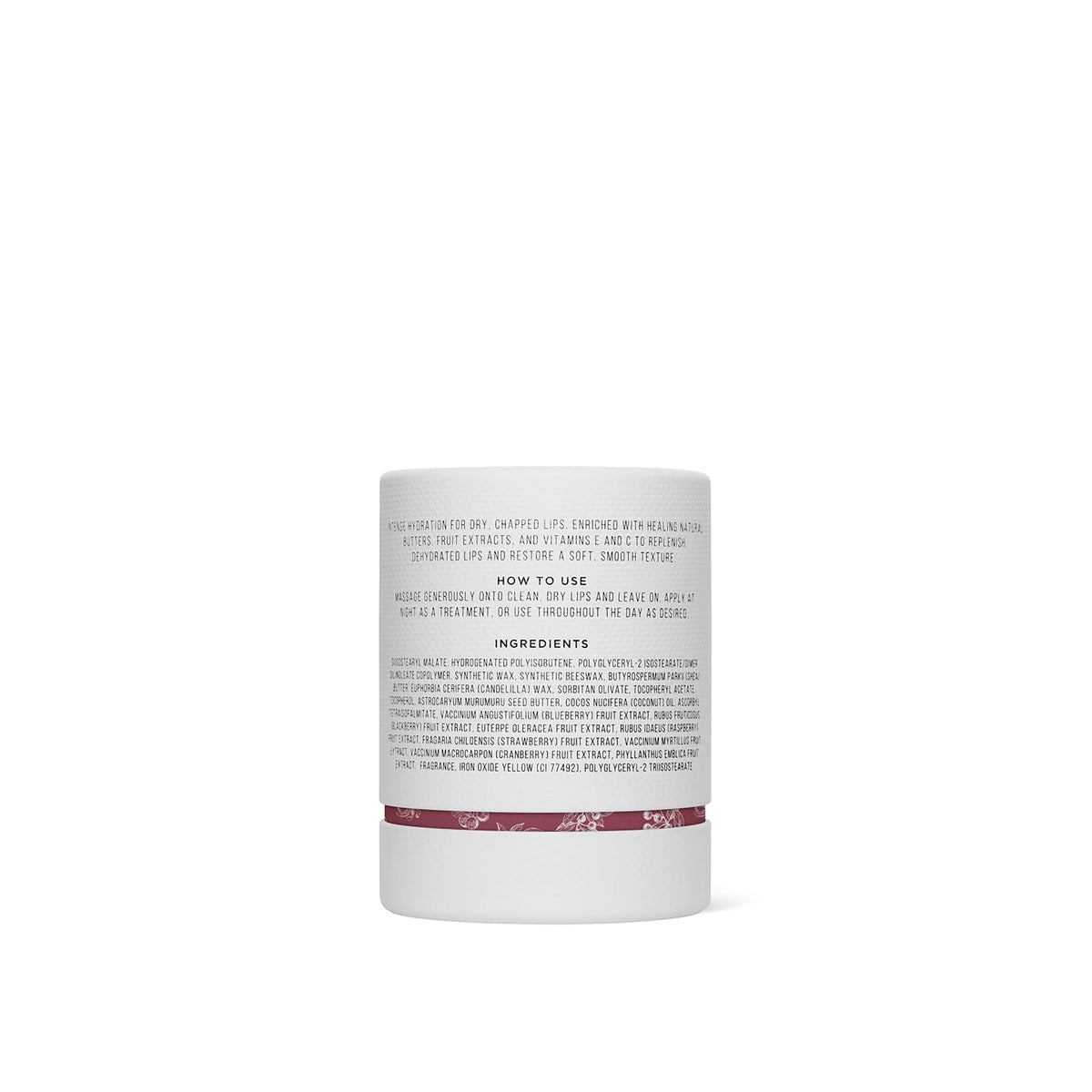 Pestle & Mortar CHUMMI LIP MASK - skincare for your lips - Luxurious overnight lip treatment in coconut, berry, and vanilla, blended with lip-softening plant butters and exfoliating berry extracts. (Berry)