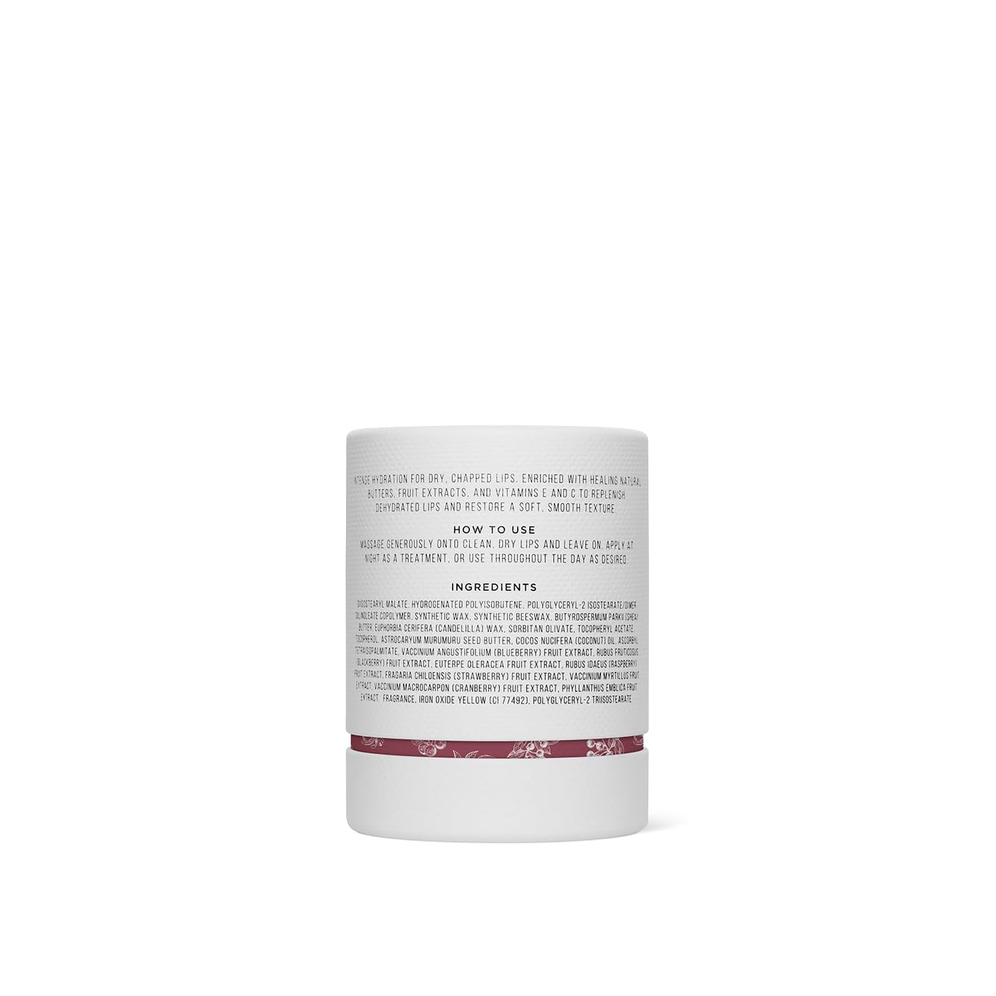 Pestle & Mortar CHUMMI LIP MASK - skincare for your lips - Luxurious overnight lip treatment in coconut, berry, and vanilla, blended with lip-softening plant butters and exfoliating berry extracts. (Berry)