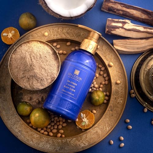 SPA CEYLON DE-STRESS Calming Body Elixir | Harmonizing & Hydrating Body cream | Stress Relief | Frankincense Aloe vera Body lotion| 100% Vegetarian | Suitable for all skin types | 250ml