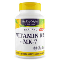 Healthy Origins, Vitamin K2 as MK-7, 100 mcg, 180 Vegetarian Softgels, Laboratory Tested, High Strength, Gluten Free, SOYA Free, Non-GMO
