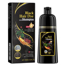 LINXINS Black Hair Shampoo for Natural Hair Colour Instant Black Hair Shampoo Hair Dye Shampoo for Men Women 3 IN 1 Long Lasting and Plant Formula (100ml)