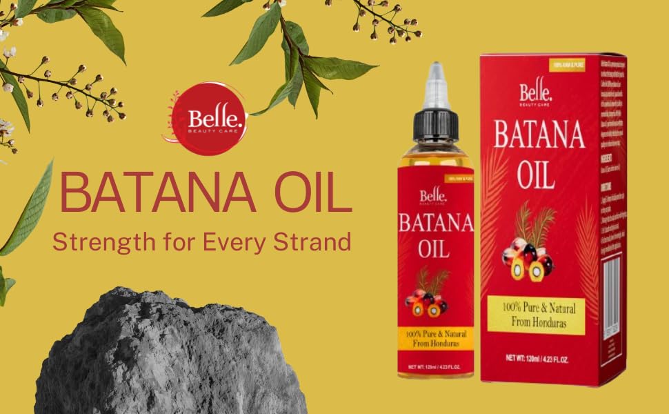 BELLE BEAUTY CARE Batana Oil For Hair, Recomended by Dr.Sebi, 120ml, 100% Pure & Natural from Honduras, 120ml by Belle Beauty Care
