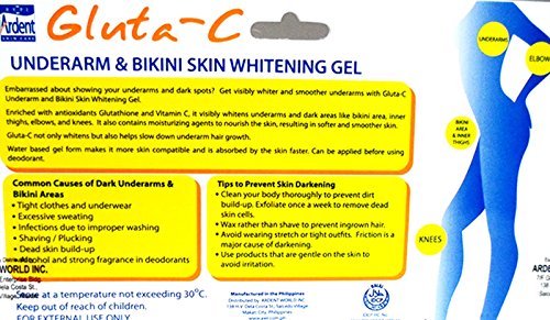 Gluta-C Underarm Bikini Intense Skin Whitening Bleaching Glutathione Gel Cream
