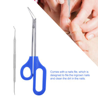 Yosoo Health Gear Long Handled Toenail Scissors, Extra Long Stainless Steel Nail Clippers with Nail File, Easy Reach Cutter for Thick Ingrown Nails for Elderly and Pregnant Women