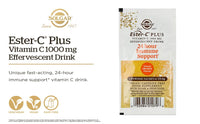 Solgar® Ester-C® Plus Effervescent - 7 x Sachets - Recharge Body and Mind - with B-Vitamins, Zinc and Magnesium - Immunity Support