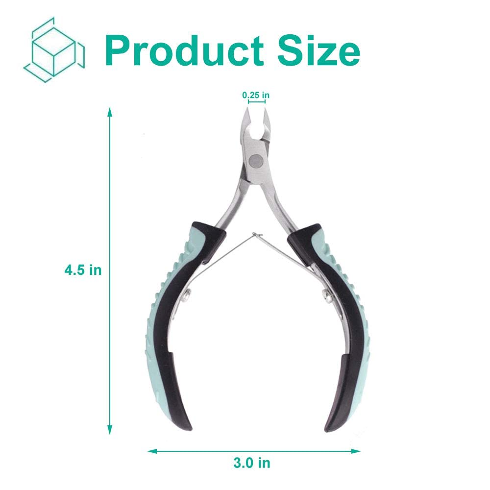IVON DQ-01 Professional Non-Slip Stainless Steel Cuticle Cutter,Blue