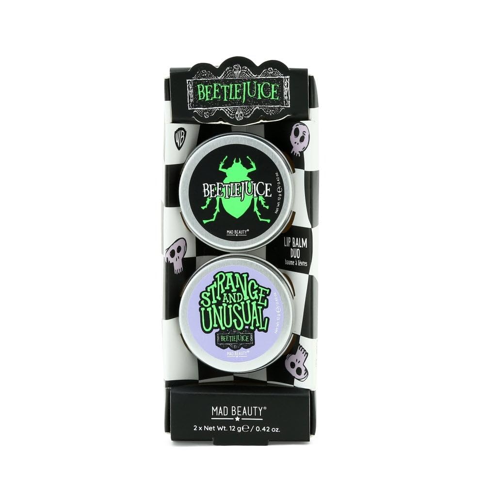Warner Bros Beetlejuice Lip Balm Duo - Moisturising, Softening - Lip Balm Duo