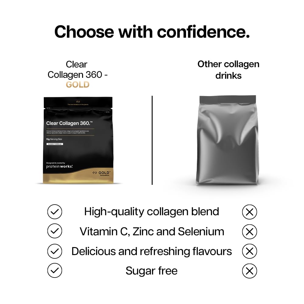 THE PROTEIN WORKS Protein Works | Clear Collagen 360 - Gold, Summer Berry Burst, 480g