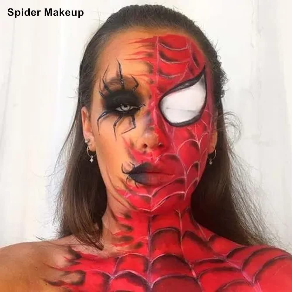 Go Ho White and Red Stick,England Flag Red & White Set,Sweat Proof Face Paint,Clown Joker Face Body Paint for Halloween Cosplay SFX Makeup,Safe Lip&Face Paint