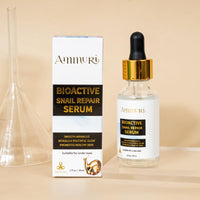 Ammuri Snail Collagen Serum Snail Secret Filtrate 96%, Bioactive Snail Skin Repair Serum Snail Mucin, Snail Secretion Anti-Ageing, Hyaluronic Acid Essence for All Skin Types