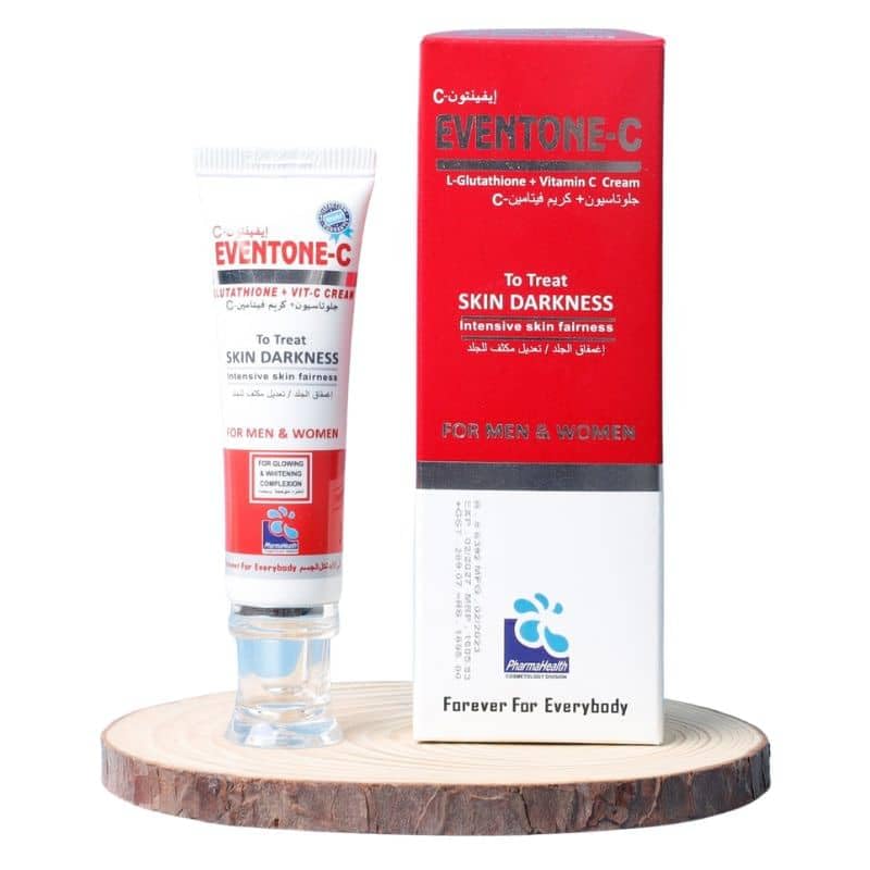 Pharmahealth Eventone-C L-Glutathione + Vitamin C Skin Darkness Treatment Anti-aging Wrinkleine lines treatment Youthful skin cream For Man and Woman