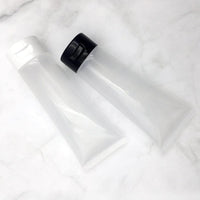 Aspire 4 Pack 3.4 OZ/100 ML Empty Squeeze Tubes Cosmetic Containers with Flip-top Cap-Black