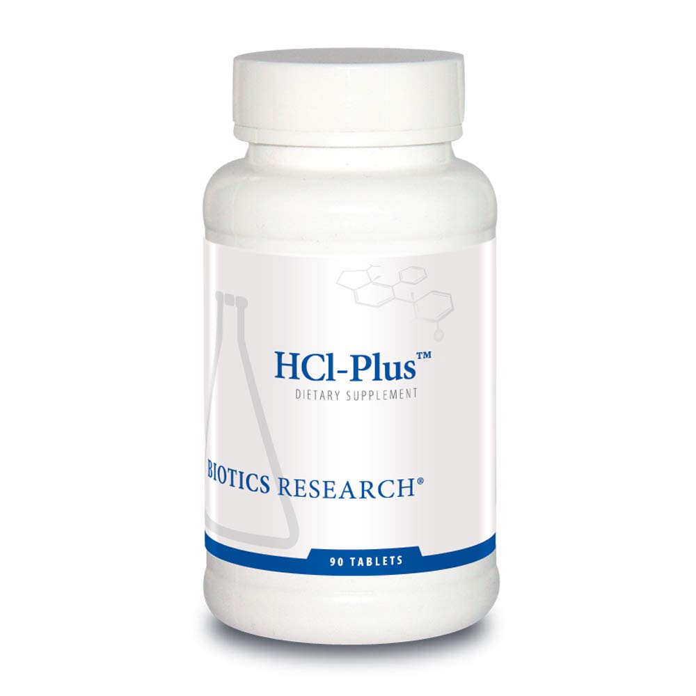 BIOTICS HCl Plu from Research, Supplies Betaine Hydrochloride, Pepsin, Glutamic Acid and More. Supports Healthy Digestion, 90 Tabs