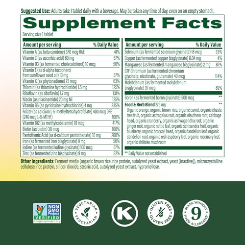 MegaFood Womens Multivitamin One Daily - Multivitamin for Women - Vitamin C, Vitamin D, Iron & B Vitamins - Bone, Energy Metabolism & Immune Support - Vegetarian, GlutenFree - 90 Tablets, 90 Servings