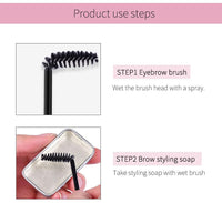 ieron Eyebrow Soap Brows Styling Soap Long Lasting Water-resistant with Brush for Eyebrow Make-up Beauty