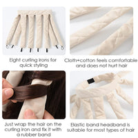 Roontin Octopus Heatless Hair Curler Headband - Effortless Overnight Curls with Eight Claw Design, Perfect for Hair Styling