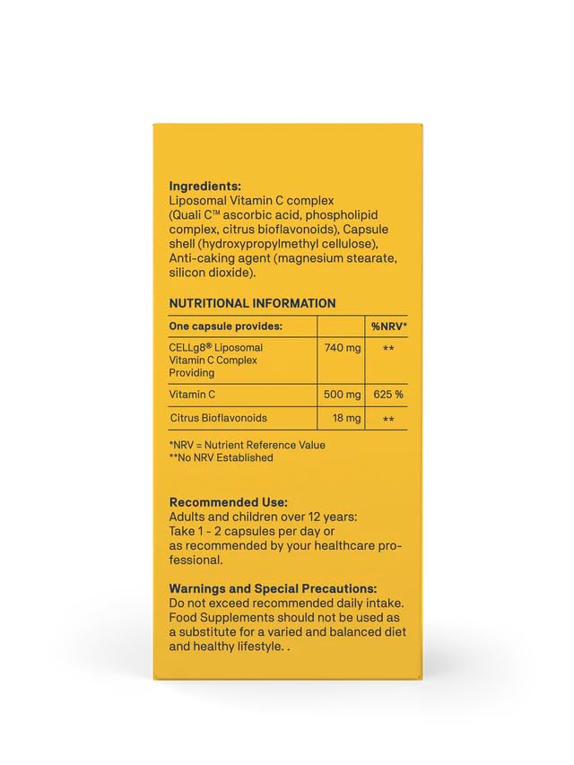 Natroceutics Vitamin C Complete 30 Vegan Capsules| CELLg8 Liposomal Quali C| Citrus Bioflavonoids| Increased Bioavailability