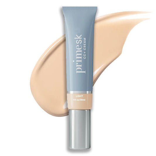 HERBENJOY CC Cream for Older Women, Hydrating & Nourishing CC Cream Foundation 30ml, Long Lasting Full Coverage Tinted Moisturiser for Mature Skin Color Correcting for All Skin Types(LIGHT)