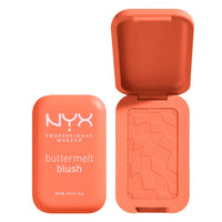 NYX PROFESSIONAL MAKEUP NYX Professional Makeup Buttermelt Powder Blush, Up To 12H Wear, Seamless Blending, Fade and Transfer Resistant, With Shea and Mango Butter, Vegan Formula, Shade: Sooner The Butta