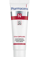 Pharmaceris N Vita-Capilaril, Moisturizing and Strengthening Face Cream SPF 20, Reduces Redness, Face Moisturiser for Couperose Skin, Vitamin PP - 50 ml