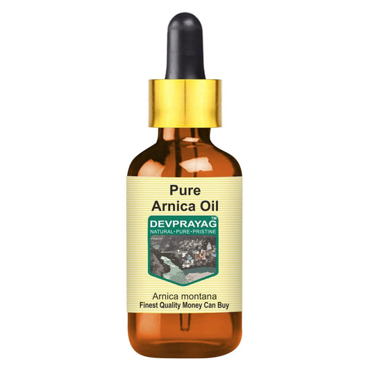 DEVPRAYAG Devprayag Pure Arnica Oil (Arnica Montana) with Glass Dropper Natural Therapeutic Grade 5ml (0.16 oz)
