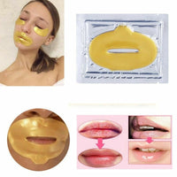 Tomsey 10 Pair Eye Masks & 10 Lip Masks Crystal Collagen 24k Gold Under Eye Gel Pad Face Mask Anti Aging Wrinkle Gel Lip Plumping Patches, Vegan Cruelty-Free Self Care Beauty