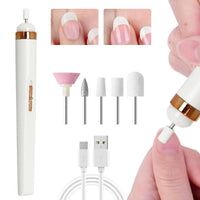 XUEQI Nail Grinder, Designed specifically for Nail Beauty, Cordless Nail Grinder for Thick toenails, Nail and Foot Repair kit, Gift for Female Mothers (White)