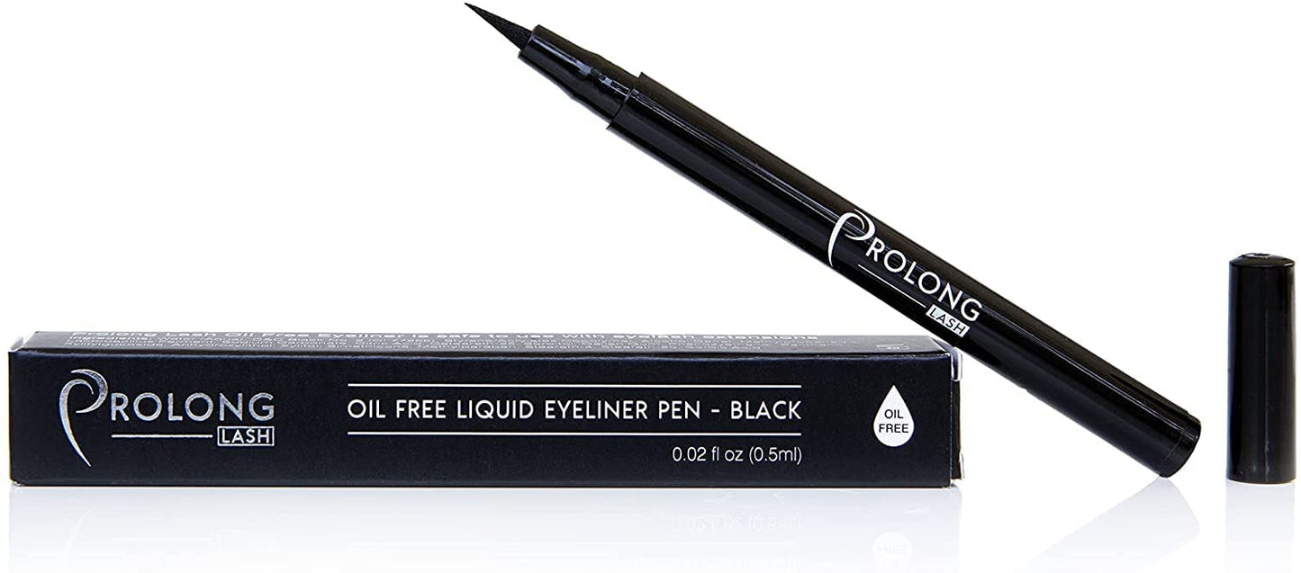 PROLONG LASH Prolong Lash Oil-Free Black Eyeliner Pen | Safe for Eyelash Extensions | Water Resistant, Vegan, Paraben & Sulphate Free - 1ml