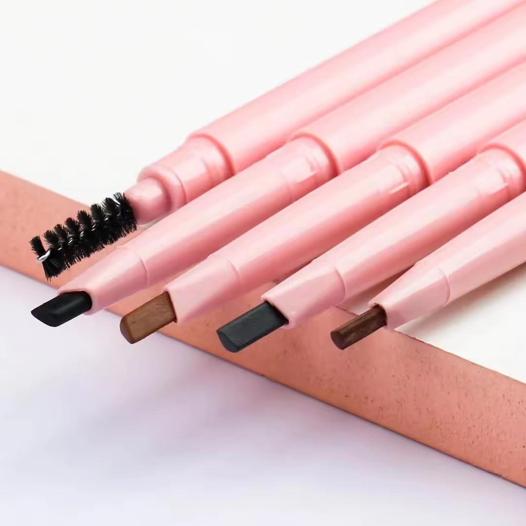 Elite Eves Dual-Ended Microblading Eyebrow Pen - 2-in-1 Waterproof Brow Pencil for Natural Hair-Like Brows, Eyebrow Makeup for Natural Looking Eyebrows, 100% Cruelty-Free (4 Colors) (Coffee)