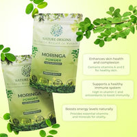 Nature Origins Pure Moringa Oleifera Powder (Natural Multi Vitamin, Superfood) 500g