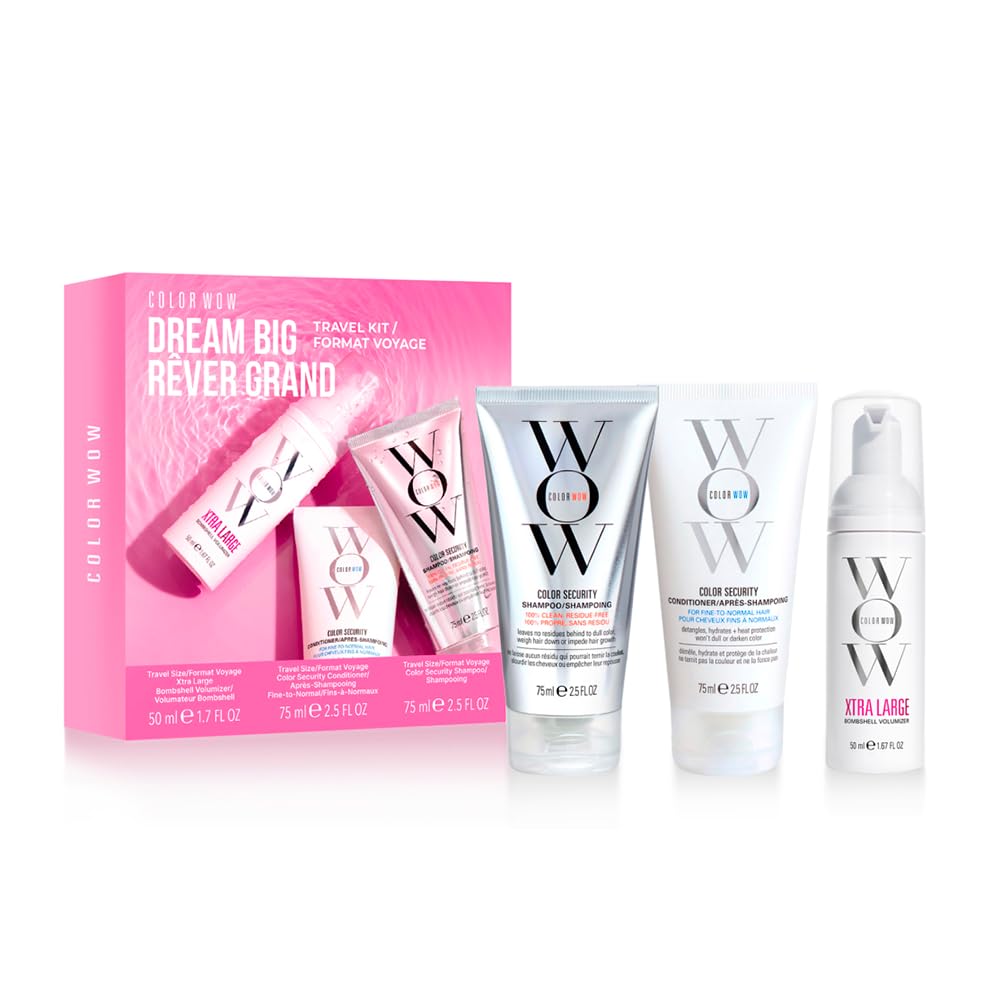 COLOR WOW Color Wow Dream Big Travel Kit, Volumising Products for Fine, Flat Hair