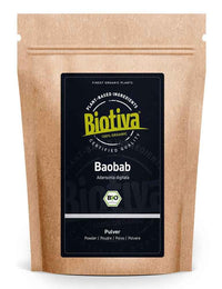 Biotiva Baobab Powder Organic 250g - Biobaobab in Premium Organic Quality - Adansonia - Vegan - Packed in Germany (DE-ECO-005)