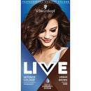 Schwarzkopf LIVE Intense Colour, Long Lasting Permanent Brown Hair Dye, With Built-In Vibrancy Serum, Up To 70% Grey Coverage, Urban Brown 088