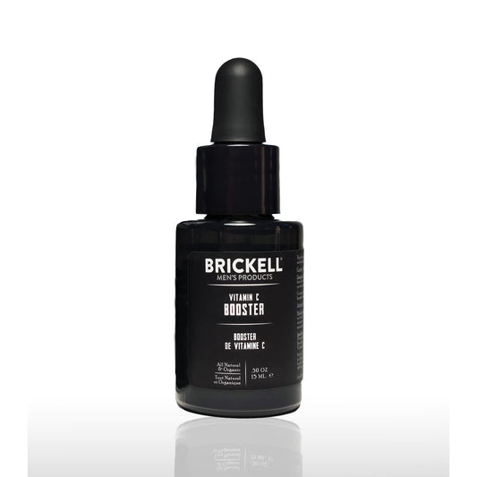 Brickell Men's Products Brickell Men’s Vitamin C Booster Serum for Men, Natural and Organic Vitamin C Booster for Face to Ramp Up Collagen Production, Fight Wrinkles and Aging (Unscented, 15 mL)
