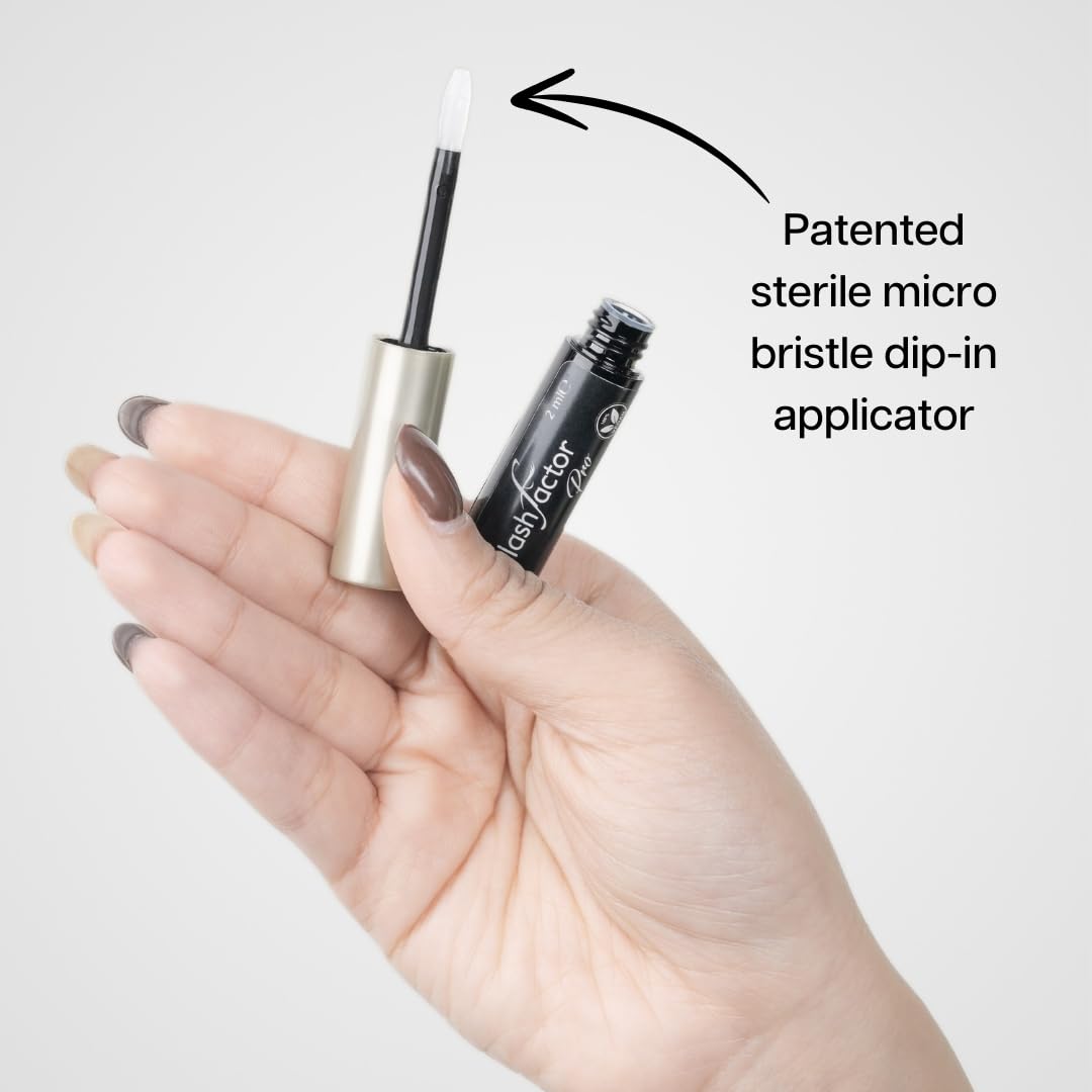 Lashfactor Pro - Lash & Brow Rapid Growth Serum - Eyebrow Serum for Thicker, Healthier Brows & Lash - Eyebrow Growth Serum Fuller Thicker Lashes & Brows - Lash and Brow Daily Care, 2ml (Pack of 2)