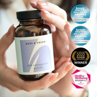 The Herbtender Ashwagandha & Reishi Sleep Supplement – Doze & Dream 60 Capsule Jar - Ashwagandha Capsules High Strength - Reishi Mushroom Capsules - Natural Herbal Sleep Support Tablets for Adults