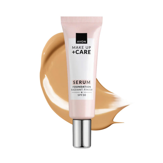 Avon Serum Foundation 30ml, SPF 30, Serum Infused Formula for Light-Medium Coverage, Locks in Moisture, Cruelty Free, Creamy Natural