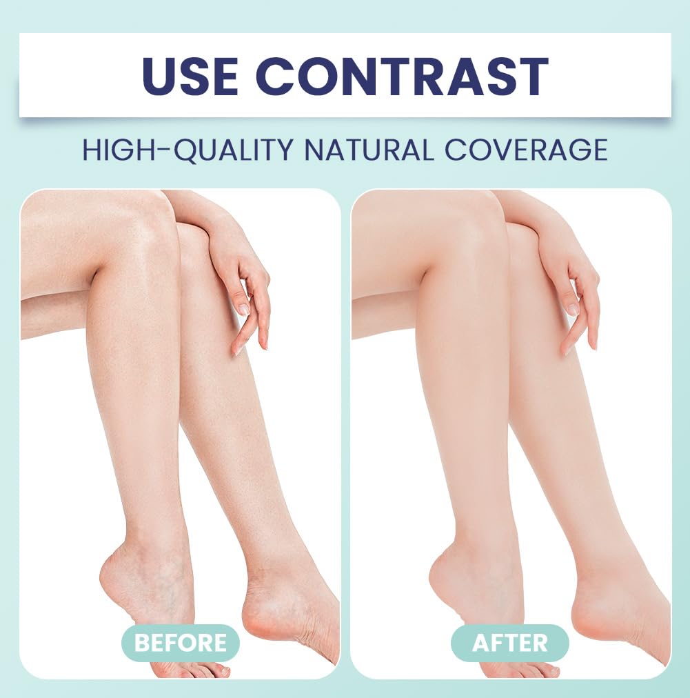LOPHE Body Coverage Perfector, Leg Makeup Waterproof No Transfer Full Coverage Body Makeup Scar Tattoo Cover Up Cover Veins Concealer Light Concealing Foundation Cream for Body Face Makeup