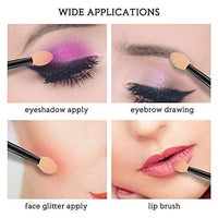 Eyeshadow Applicators,MORGLES Eyeshadow Brush Sponge Applicator 50pcs Disposable Eyeshadow Brush Eyeshadow Sponge Brush Eye Makeup Applicators(Black)