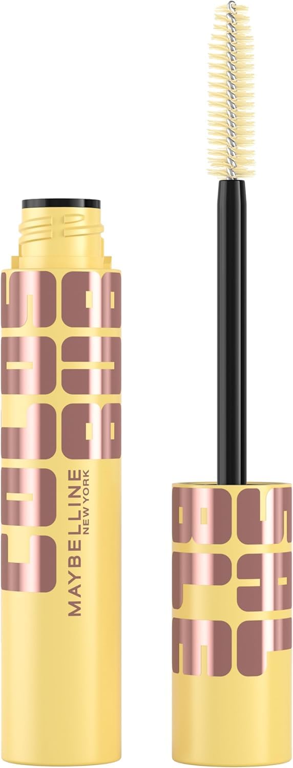 Maybelline New York Colossal Bubble Mascara, buildable & lightweight formula, with an inflator comb brush for separated & sleek lashes (Shade: Waterproof Very Black)