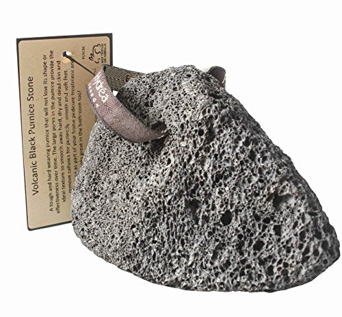 Hydrea London Natural Volcanic Pumice Stone Black - Callus Remover Foot Care