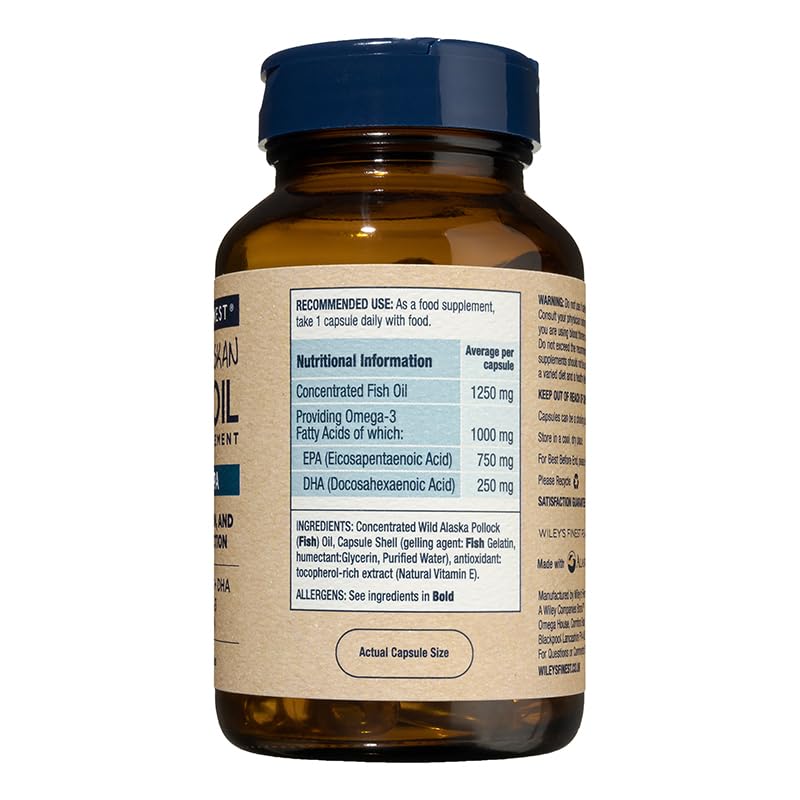 Wiley's Finest Wiley’s Finest Peak EPA Omega-3 Softgels, 90 Softgels (90 Servings)