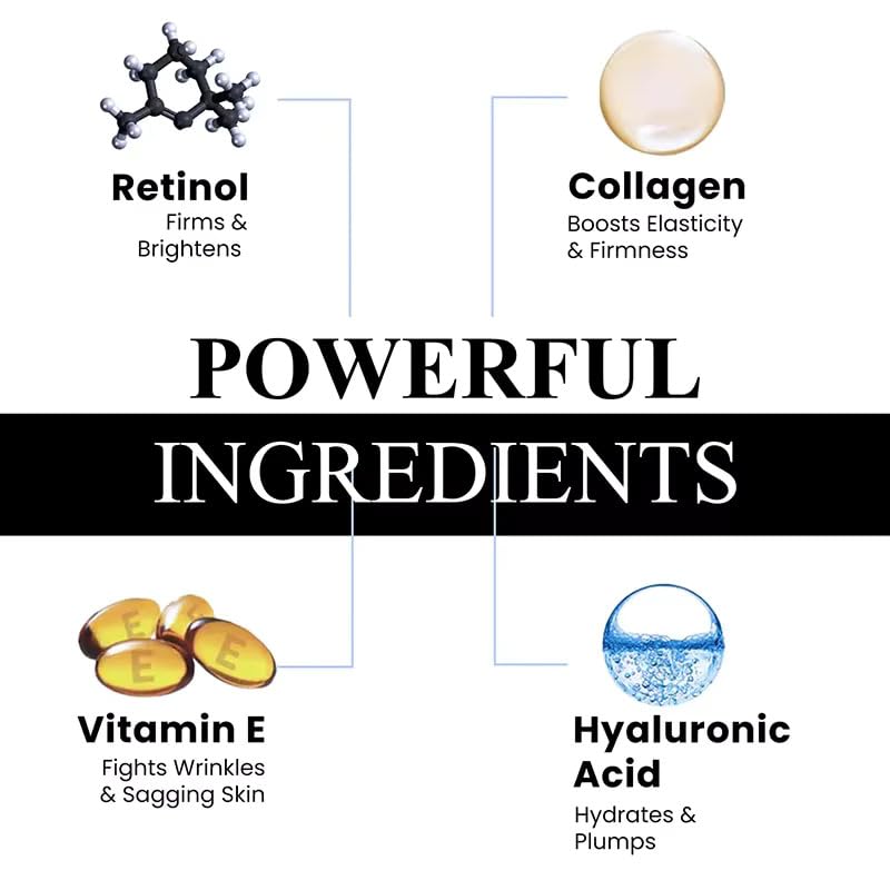 SHUIHEZHIMU Advanced Corrective Moisturiser, Age-Defying Solution with 2.5% Retinol, 10% Hyaluronic Acid, Vitamin E