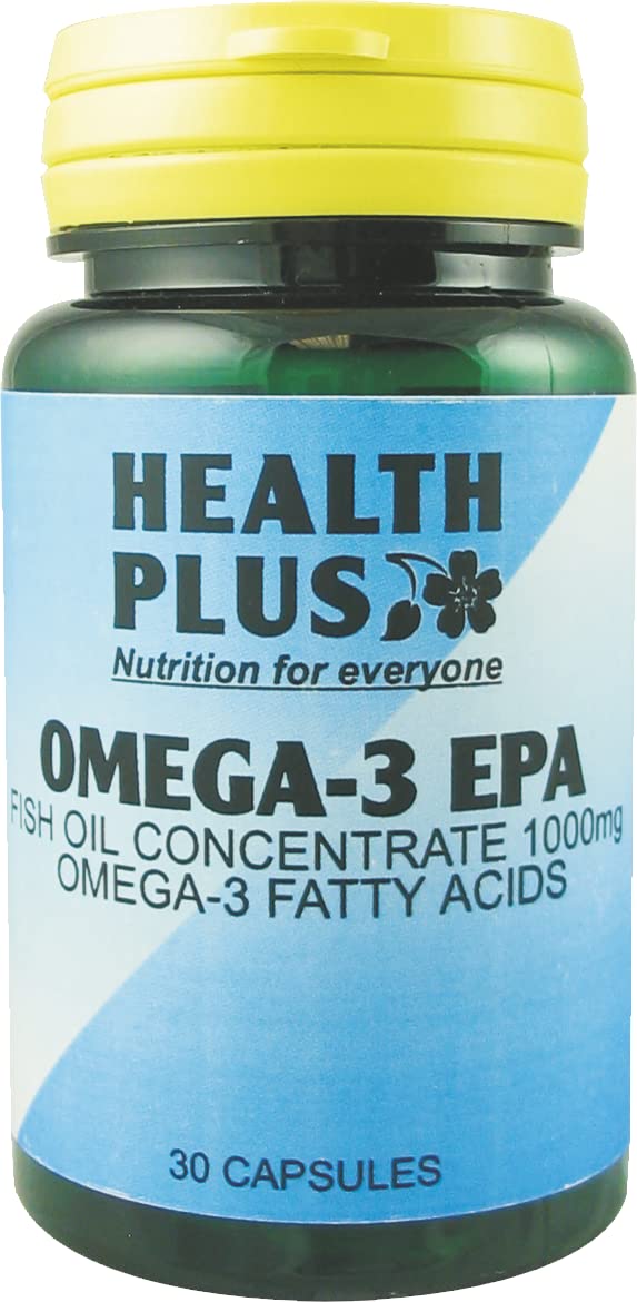 Health Plus Omega-3 Epa 1000mg : Fish Oil Supplement - 30 Capsules, in a planet-friendly 99% recycled pot