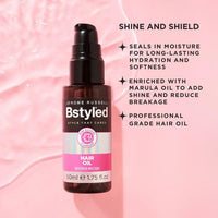 Jerome Russell BStyled Hair Serum – Bond Building Anti-Frizz Treatment with Marula Oil | Heat & UV Protection | Seals Moisture for Shine & Softness | Vegan, Sulphate & Paraben Free | 50ml