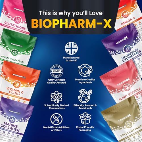 Biopharm-X Vitamin D3 & K2 MK7 5000IU / 100µg - 120 Easy to Swallow Tablets (4 Month Supply) High Strength D3 and K2 Supplement - Manufactured in The UK by BioPharmX